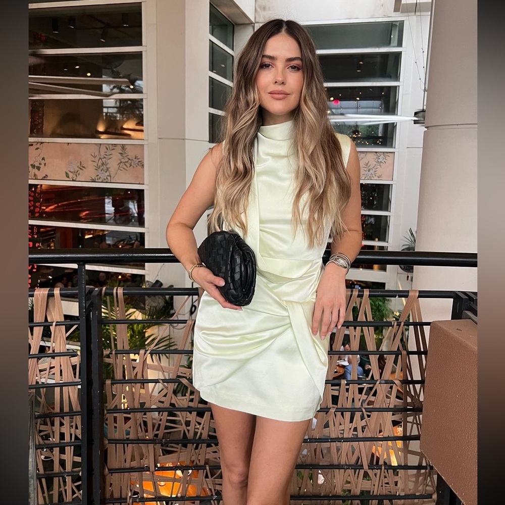 Acler Jasper Dress in Silky Green as seen on Paola Alberdi